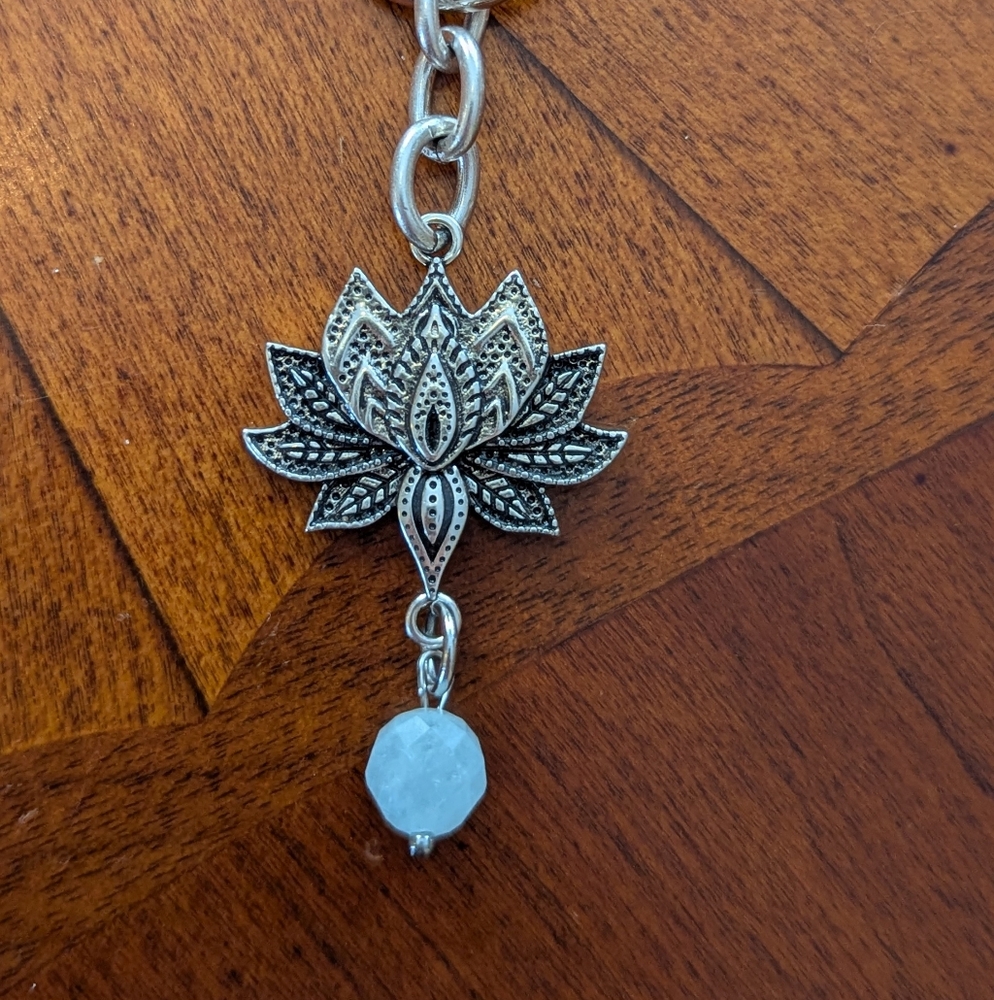 Katia Designs Silver Lotus Have Faith Choker Necklace